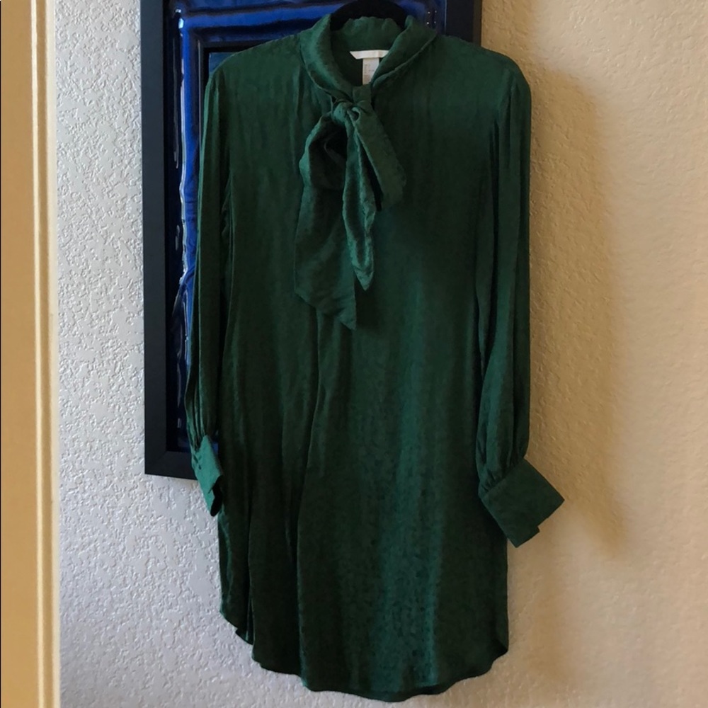 VINTAGE style Emerald Green Midi length dress